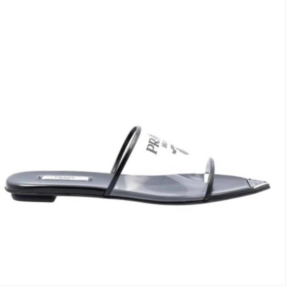 PRADA Plexiglas logo printed clear PVC slides - Picture 2 of 6